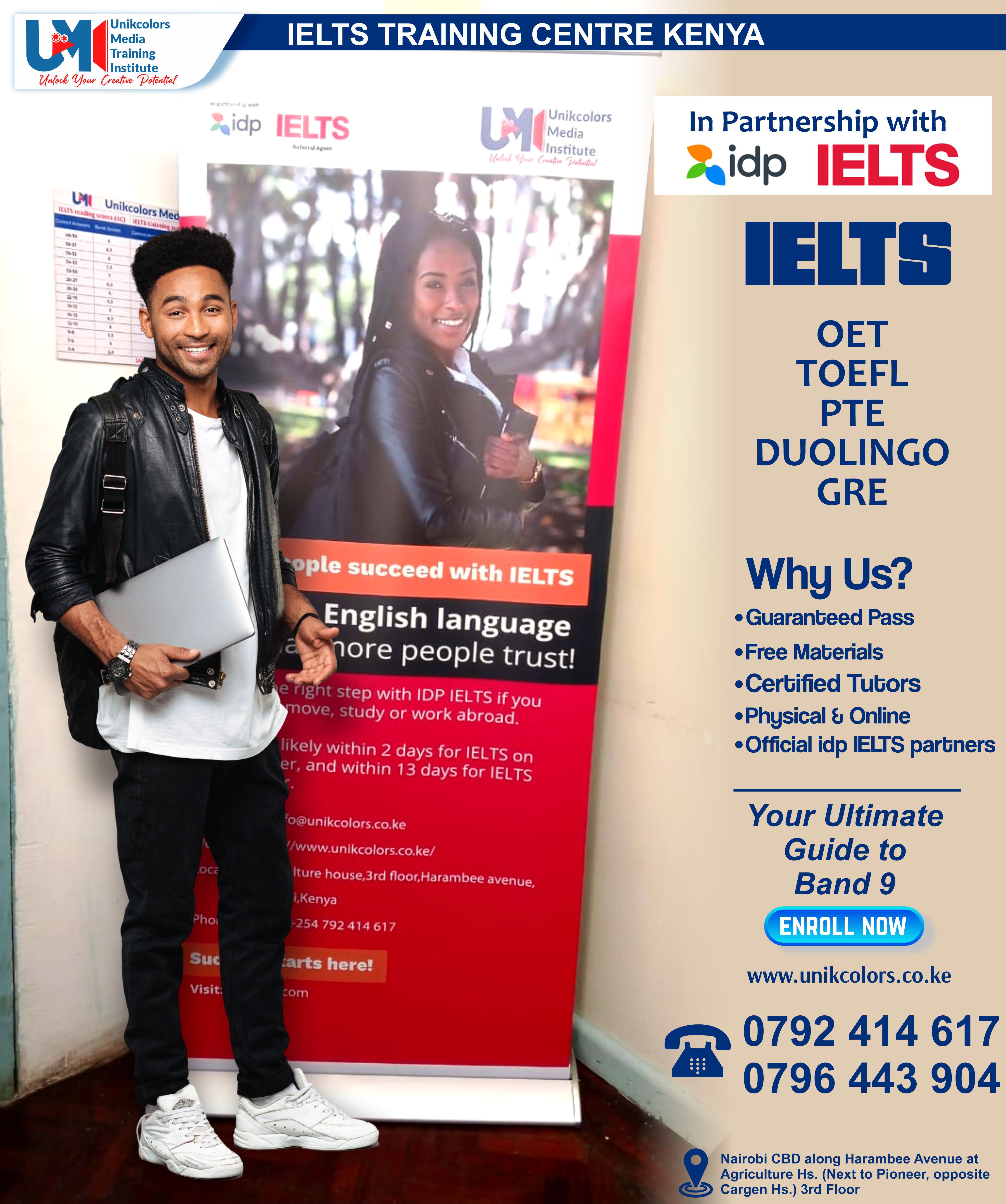 IELTS TRAINING CENTRE KENYA - IELTS PREPARATION | OET | TOEFL | PTE | GRE | DUOLINGO